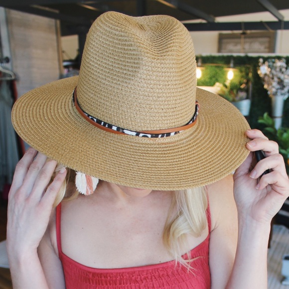 Get The Facts Panama Hat Double Trim-Dark Natural - Picture 2 of 8